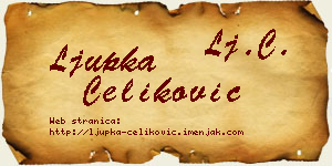 Ljupka Čeliković vizit kartica